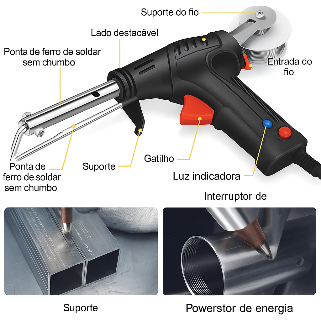 Pistola de Soldagem Elétrica