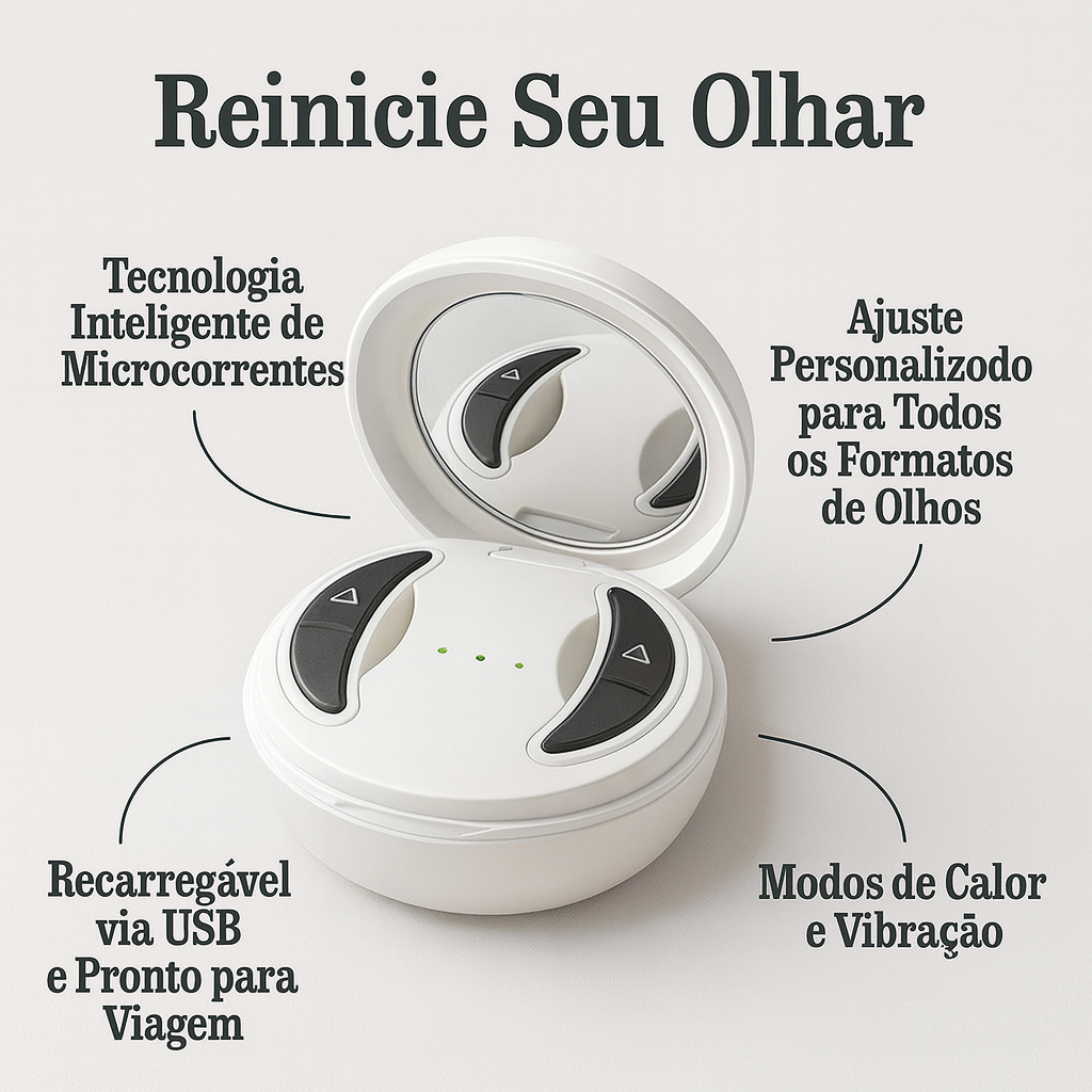 Olhar Radiante – Máscara Elétrica Rejuvenescedora para os Olhos