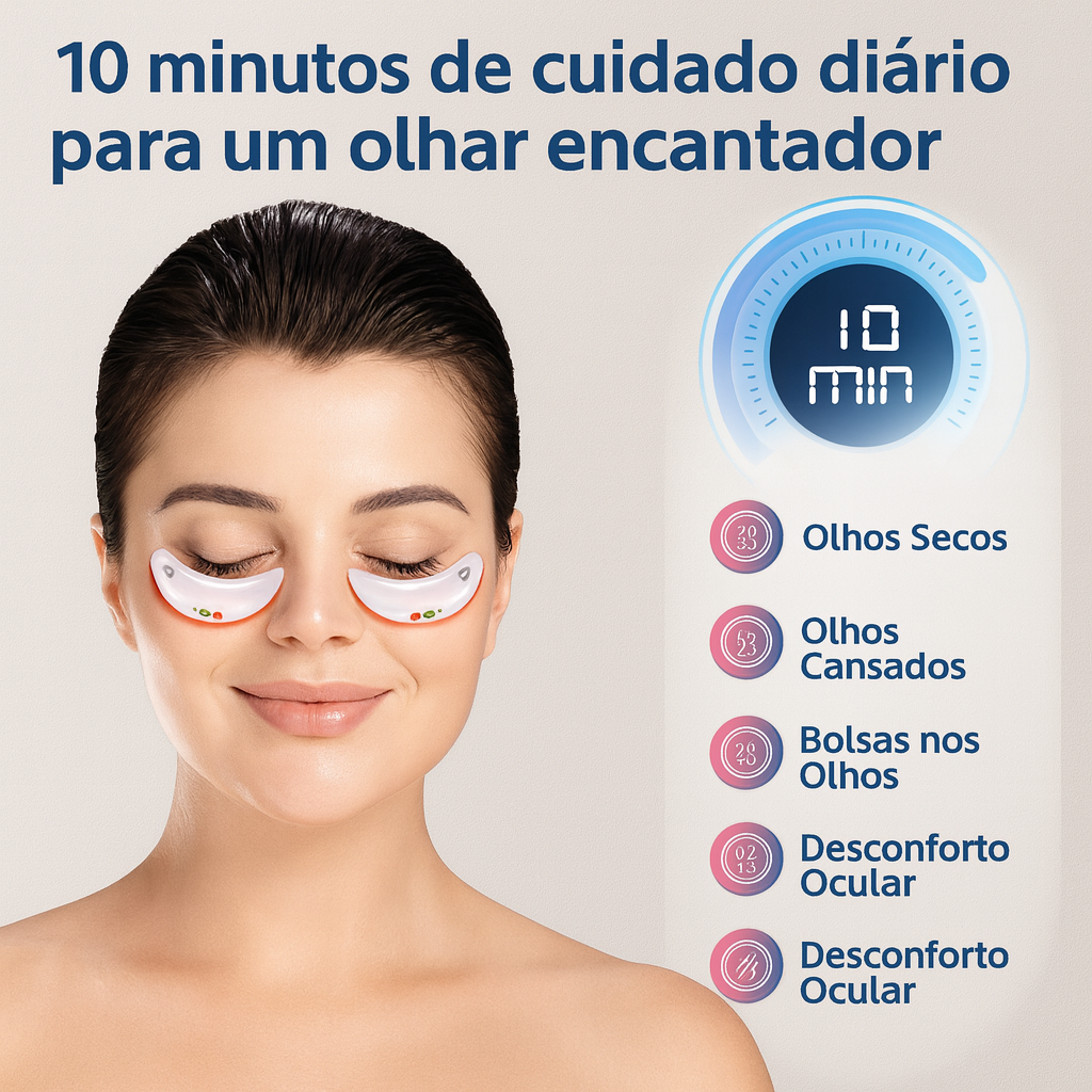 Olhar Radiante – Máscara Elétrica Rejuvenescedora para os Olhos